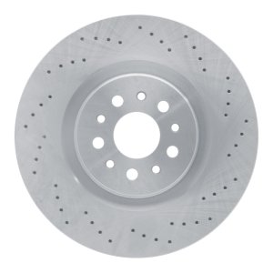 Maserati Ghibli Brake Rotor (1) - Front - R1 Concepts - Drilled - `14-`24